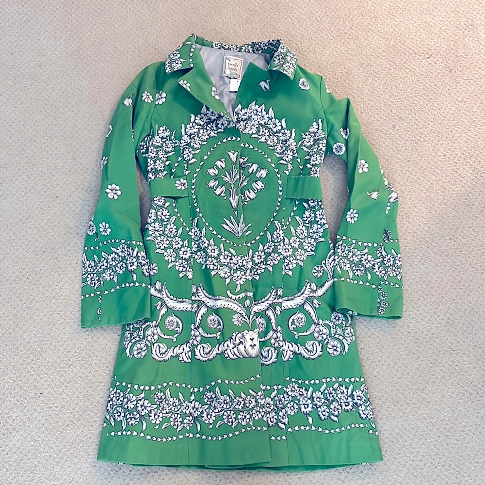 Nanette Lepore green floral jacket. Size 4